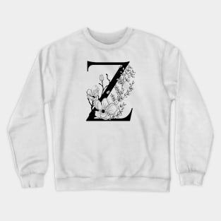 Letter Z Monogram - Floral Initial Crewneck Sweatshirt